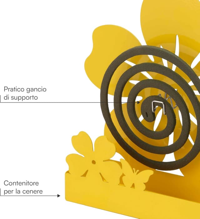 Detalle 2 de Porta Zampirone Metallo Fiore 17 cm 🌼