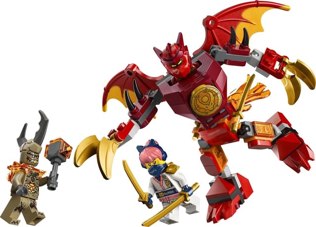 Detalle 2 de LEGO NINJAGO 71851 Kai’s Dragon Mech Battle Pack