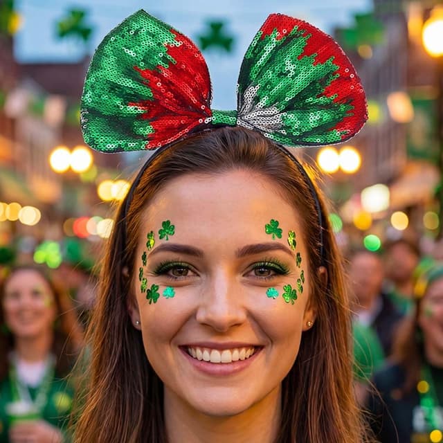 Thumbnail 4 de Zoestar St. Patrik's Day fascia capelli verde 🎉