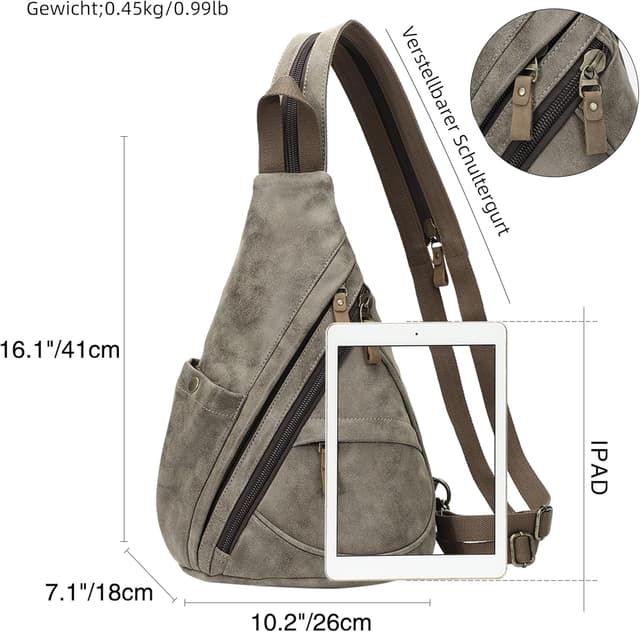 Thumbnail 1 de KL928 Casual PU Vintage Rucksack 10 x 7 x 16 Zoll