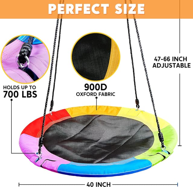 Detalle 2 de TURFEE 40 Rainbow Saucer Swing 900 lb