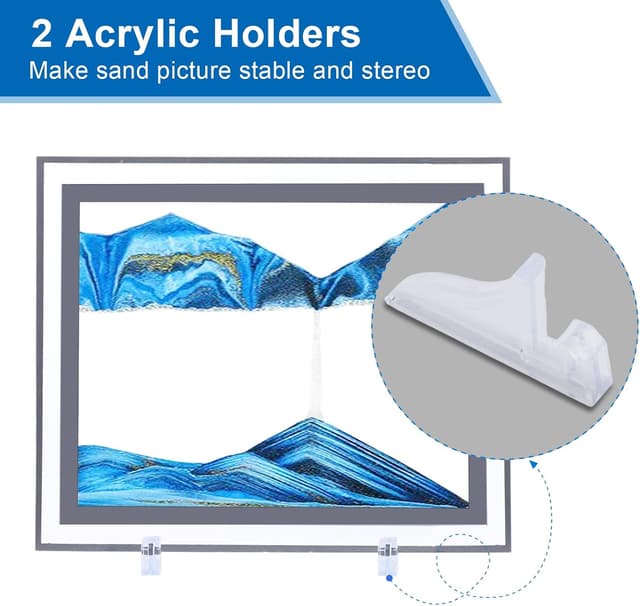 Thumbnail 3 de AzureLeap 3D Dynamic Sand Art 10in calming display 🖼
