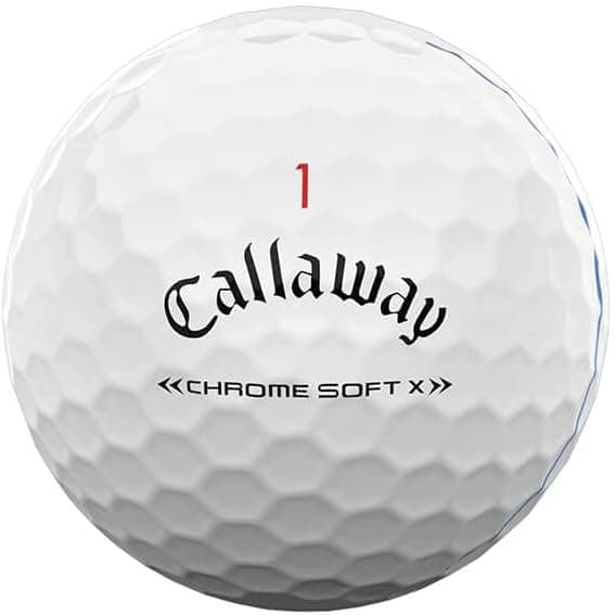 Detalle de Callaway Chrome Soft X Golf Balls (Triple Track, Yellow) for high-speed spin and control