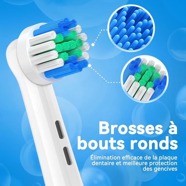 Thumbnail 1 de AnjoCare Têtes de brosse de rechange compatibles Oral-B (pack de 16) pour Pro1000/3000/5000/7000