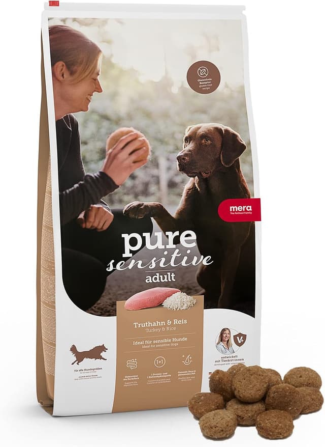Imagen de MERA Pure Sensitive Dinde & Riz, croquettes pour chiens sensibles, 4 kg ⚙ en OfertitasTOP