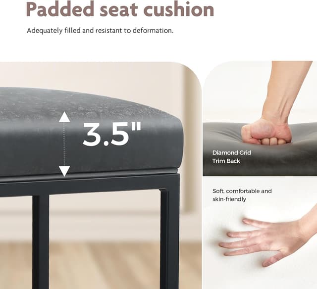 Thumbnail 4 de Alpha Home Taburete de bar 61 cm piel sintética