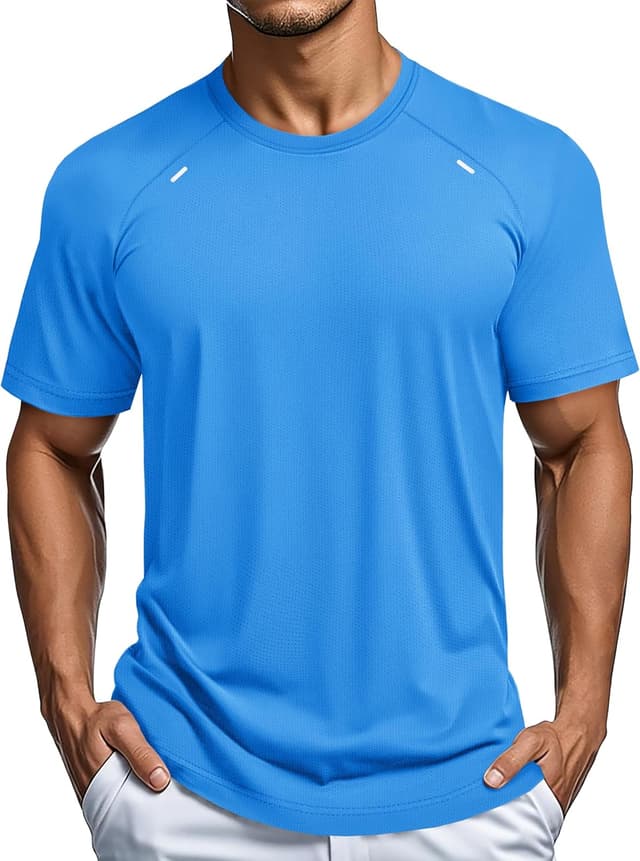 Thumbnail 6 de MAGCOMSEN Men’s Quick Dry Gym Shirts Mesh Short Sleeve Athletic Tops (moisture wicking)