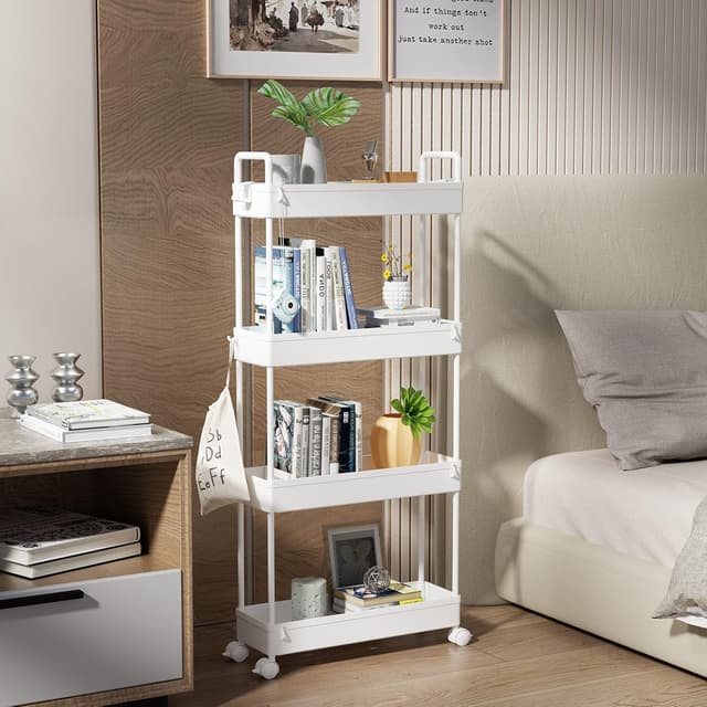 Thumbnail 5 de SOLEJAZZ 4-Tier Slim Storage Trolley 92 cm