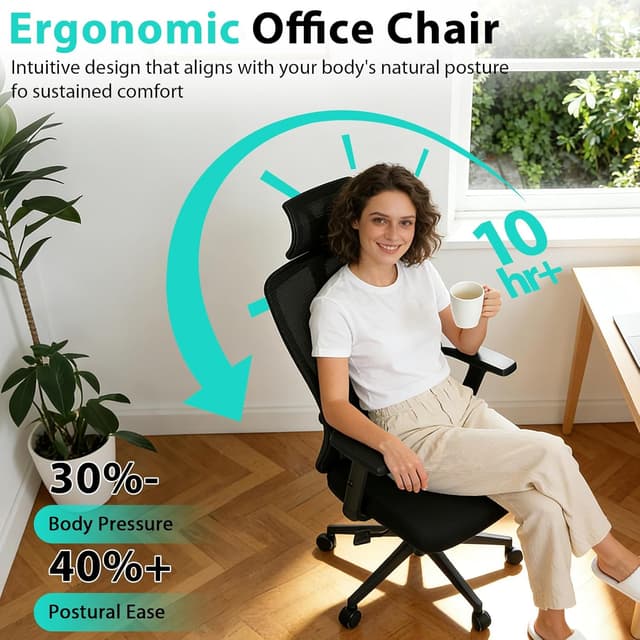 Thumbnail 6 de Durrafy D-03 ergonomic office chair 150kg