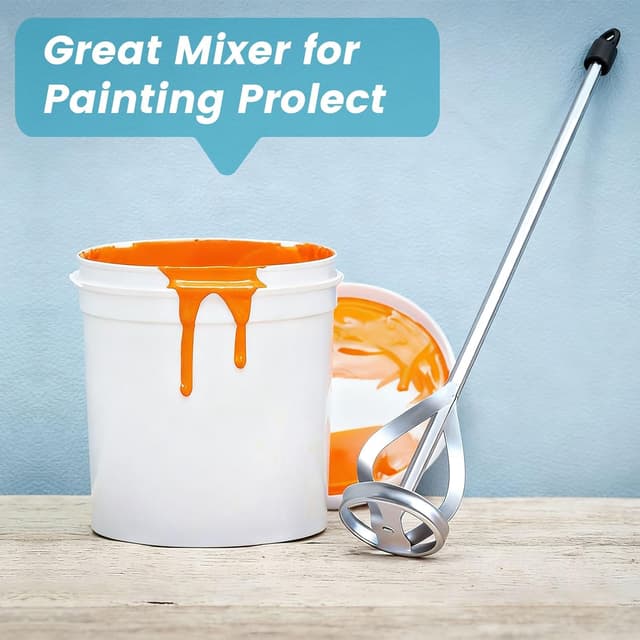 Detalle 2 de Paint and Mud Mixers 1P Paint Stirrer Paddle Mixer for 3/8" Drill Chucks