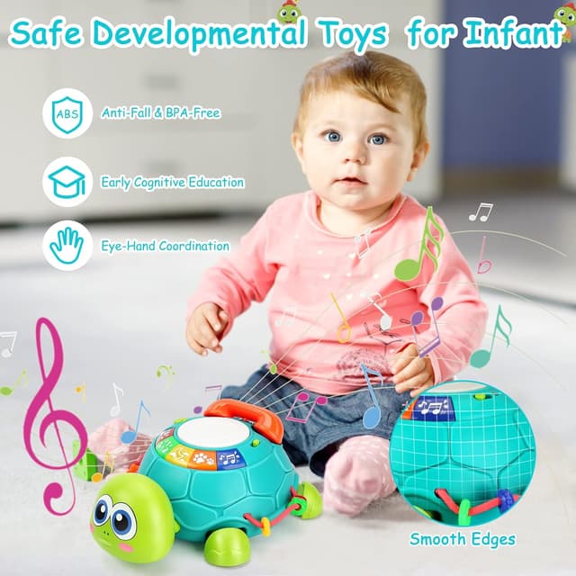 Thumbnail 5 de Musical Turtle Baby Toys 6–12 Months light-up crawling toy