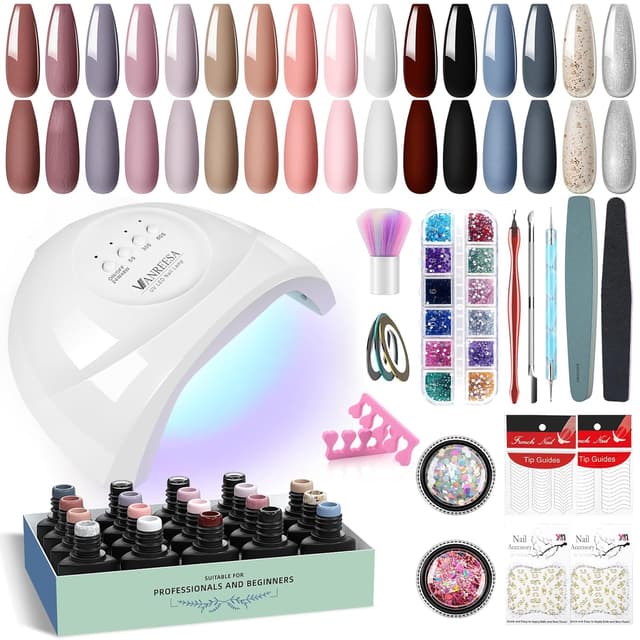 Detalle de VANREESA UV Nagellack Set mit 16 Farben