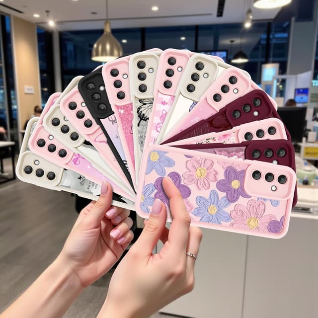 Detalle de FUXICASE for Samsung Galaxy A16 5G Soft Silicone Case with Creative Butterfly Design (Burgundy Red Butterfly)