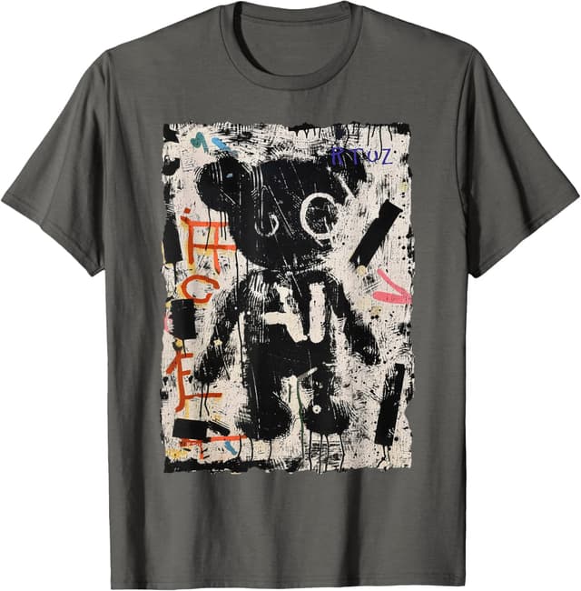 Detalle de T-shirt streetwear graphique Y2K “Teddy Bear” (Cool Streetwear Graphic) – pour femme, homme et un style rétro