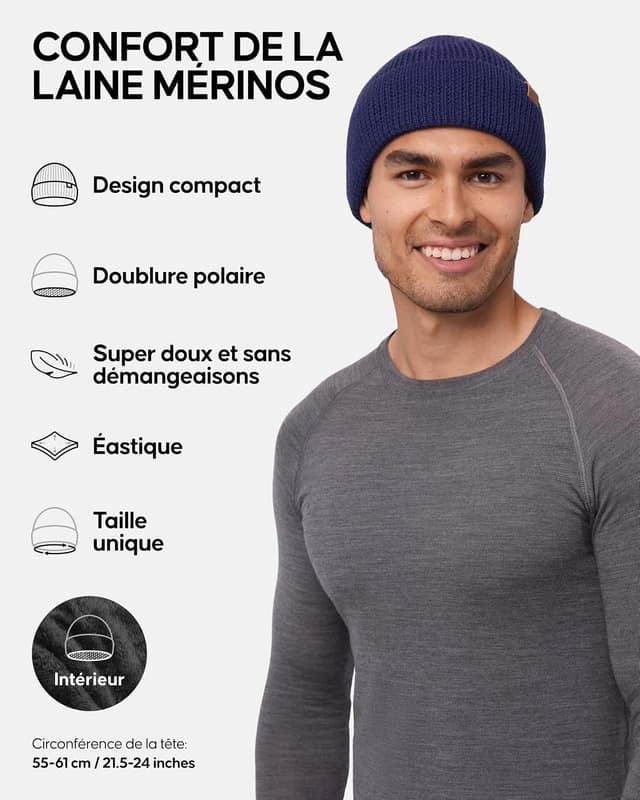 Thumbnail 1 de DANISH ENDURANCE Bonnet mérinos 55-61 cm