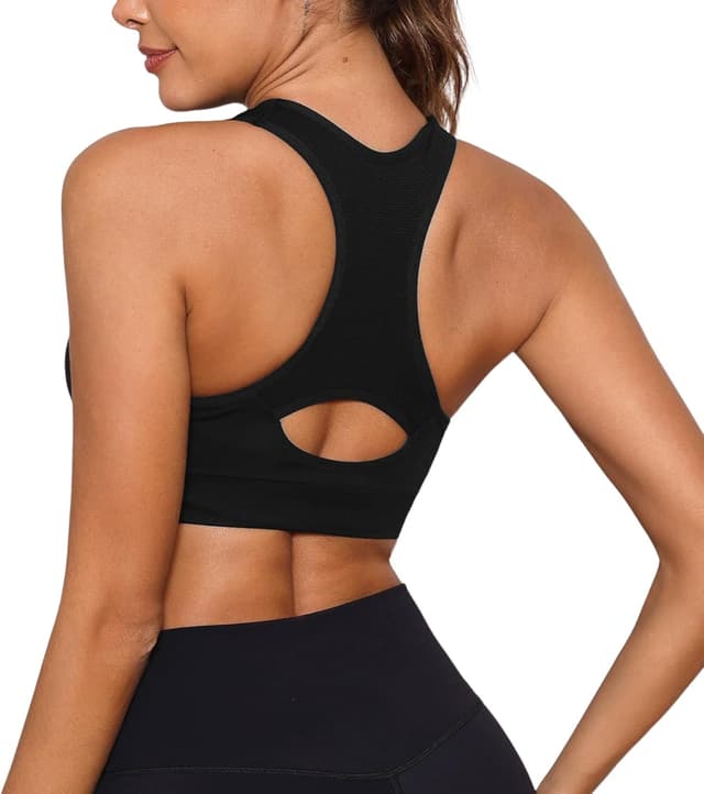 Detalle de Sykooria Brassière Sport Femme en nylon/élasthanne, coussinets amovibles (S à XXL) pour yoga et entraînements