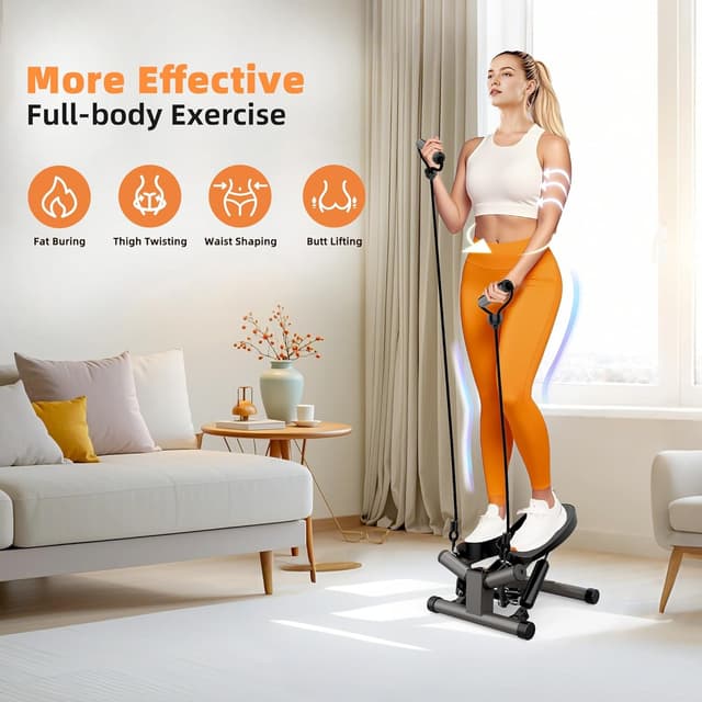 Thumbnail 3 de Niceday Mini Stepper with LCD Monitor and Bands 🏋️♀