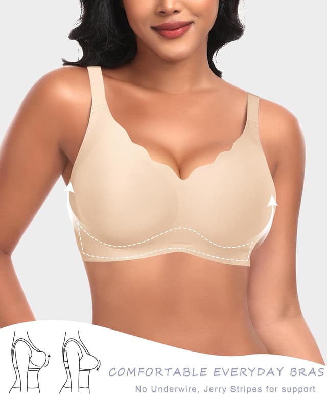 Detalle de Ganado seamless non-wired push up bra with wireless support and extra extender