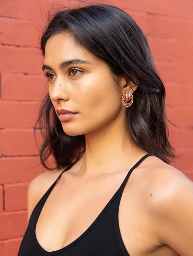 Thumbnail 2 de LILIE&WHITE Orecchini Cerchio Multiplo Oro Rosa