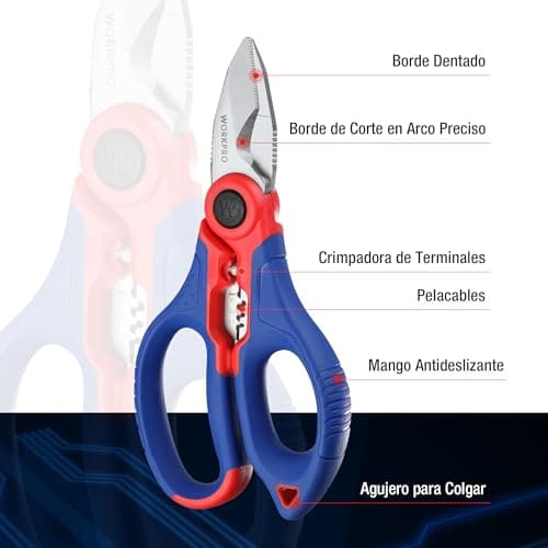 Thumbnail 3 de WORKPRO Tijeras electricista 163 mm