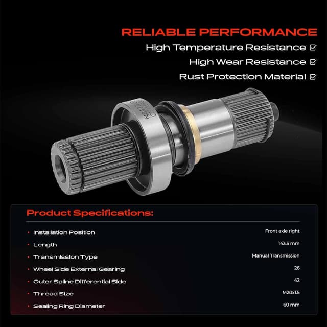 Thumbnail 3 de Frankberg CV Intermediate Shaft Front Right