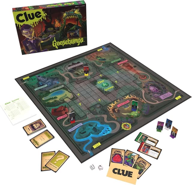 Detalle de Clue: Goosebumps Board Game for All Ages 📘