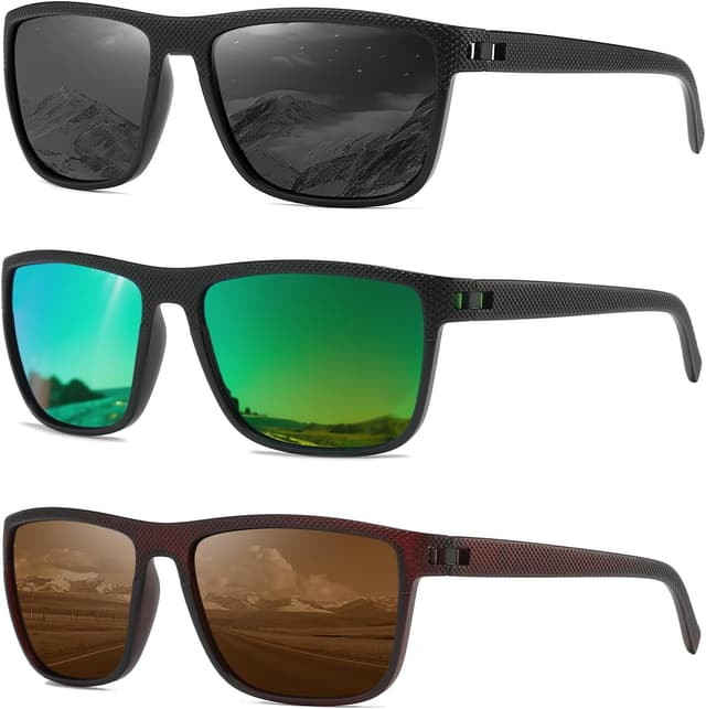 Thumbnail 6 de MASDUN Polarized Square Sunglasses 3-pack ๐ถ