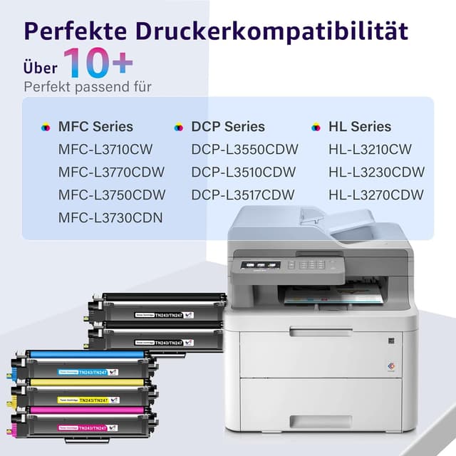 Detalle 2 de ONLYU TN-243CMYK Toner für Brother, 5er-Pack