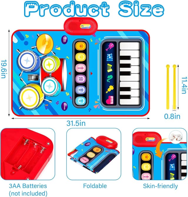 Thumbnail 3 de Baby Musical Mat 2-in-1 Piano Drum