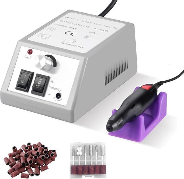 Detalle de Thotvend Ponceuse à ongles électrique professionnelle 20000 RPM – kit avec 6 embouts