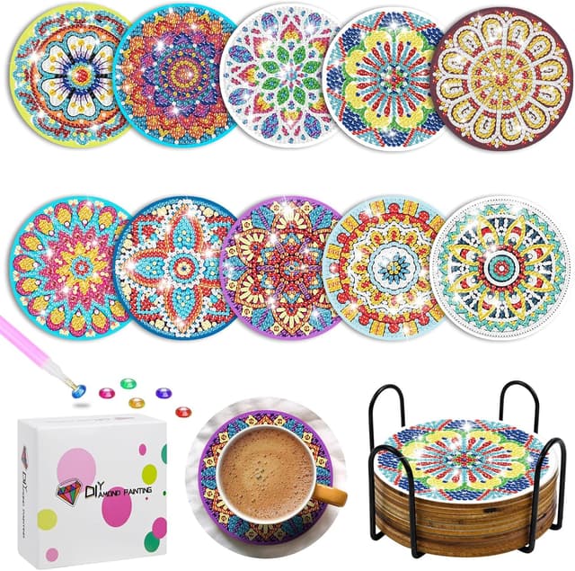 Imagen de muhogxio Diamond Painting Untersetzer 10 Stück en OfertitasTOP