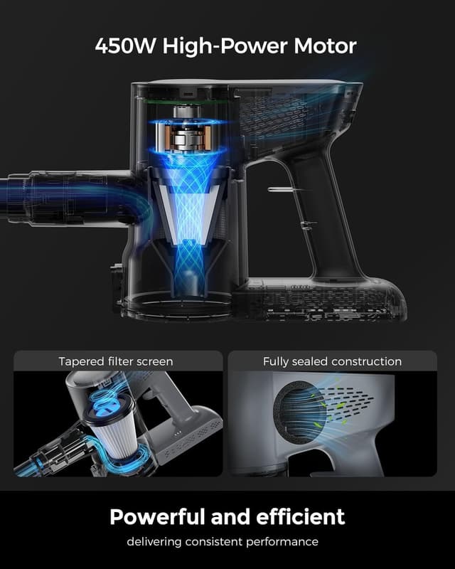 Detalle de VACTechPro F02 Lite cordless vacuum 40KPa