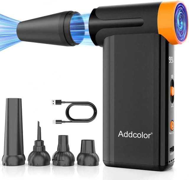 Detalle de ADDCOLOR AD51 Air Blower 2000mAh, 8‑gear handheld