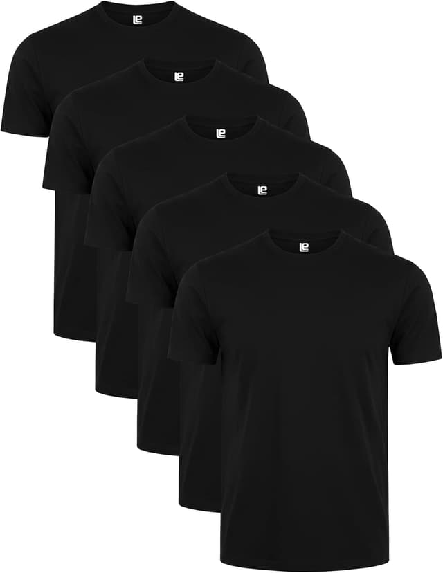 Detalle de Lower East Basic Rundhals T-Shirts 3er Pack
