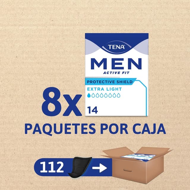Thumbnail 1 de TENA Men Level 0 💧 Compresas Protectores para Hombres, 112 Uds.