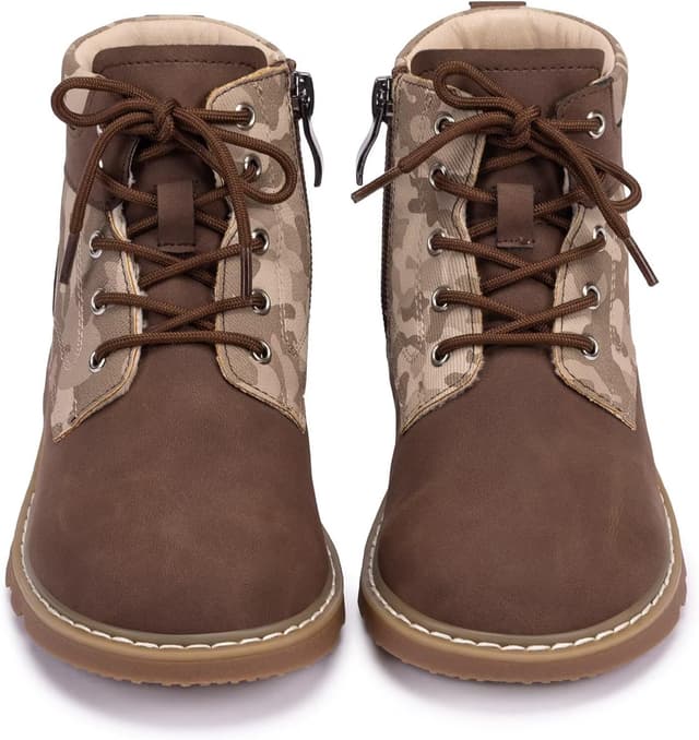 Detalle 2 de Frank Mully Outdoor-Stiefel für Frühling und Herbst – Schnürstiefel mit seitlichem Reißverschluss für Kinder