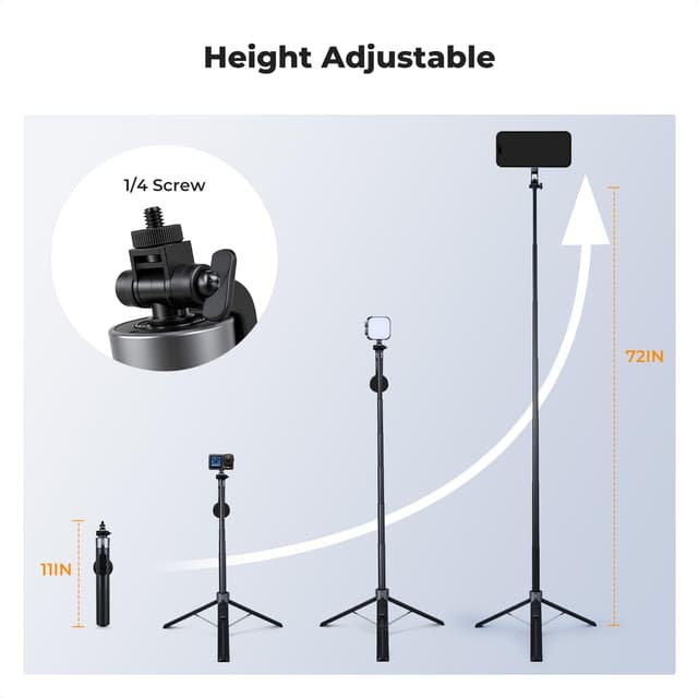 Thumbnail 4 de K&F CONCEPT Popod 72" Phone Tripod with Remote