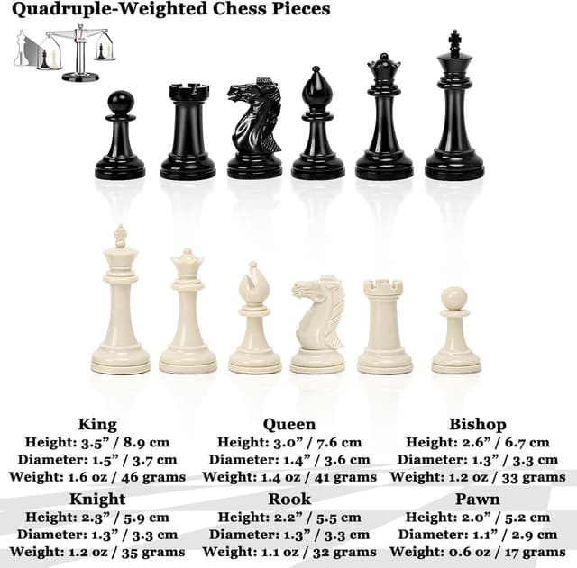 Detalle de Chess Set Tournament 50,5 cm Silicone Board