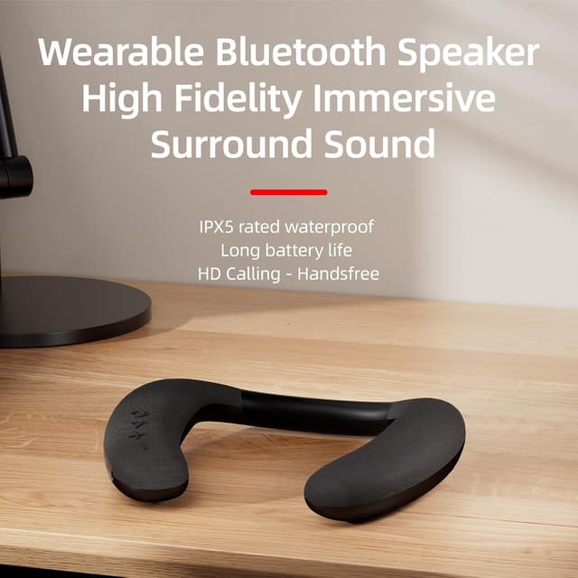 Detalle 2 de Smalody Smaloyd Bluetooth-Nackband-Lautsprecher mit Mikrofon – kabelloser Surround-Ton fürs Outdoor