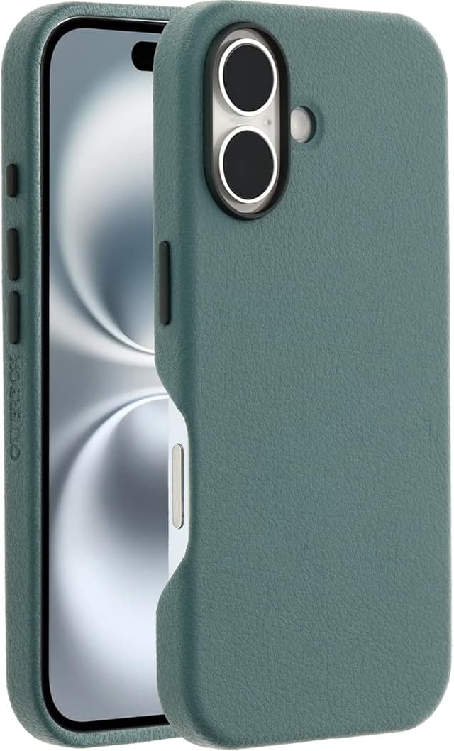 Detalle de Otterbox Symmetry Cactus Leather MagSafe iPhone 16 🌵🛡