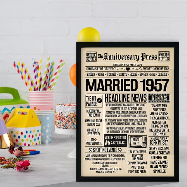 Thumbnail 3 de Stuff4 69th Anniversary Poster Framed 8x10