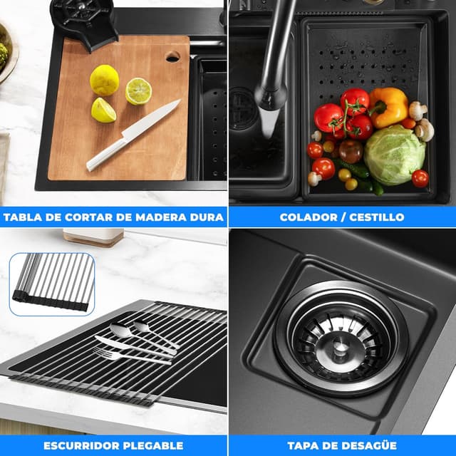 Thumbnail 2 de Serenelife fregadero cocina acero inoxidable