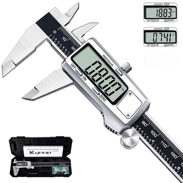 Imagen de Kynup calibro a corsoiodigitale 150 mm con display LCD, acciaio inox e funzione inch/mm en OfertitasTOP