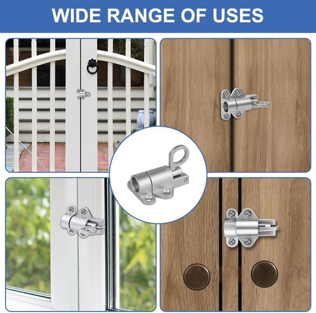 Thumbnail 6 de AOOSU Molla Automatica Chiavistello 2pz Argento