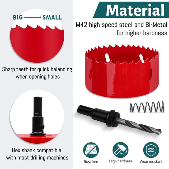 Thumbnail 2 de Yeepeo Lochsäge 68mm für Holz und PVC