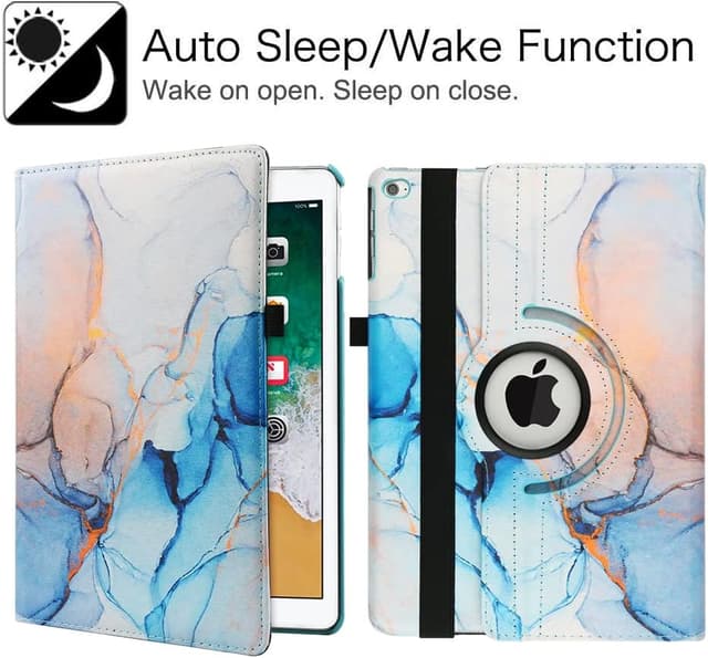Detalle de Hülle für iPad 9./8./7. Generation (10,2 Zoll) mit 360° Drehständer & Auto Sleep/Wake – Blue Marble