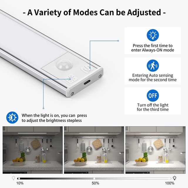 Thumbnail 2 de OUILA Luz de Armario LED con Sensor Movimiento 💡 - 2PCS