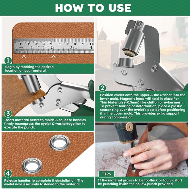 Thumbnail 4 de Tonmifr 10mm Eyelet Punch Kit