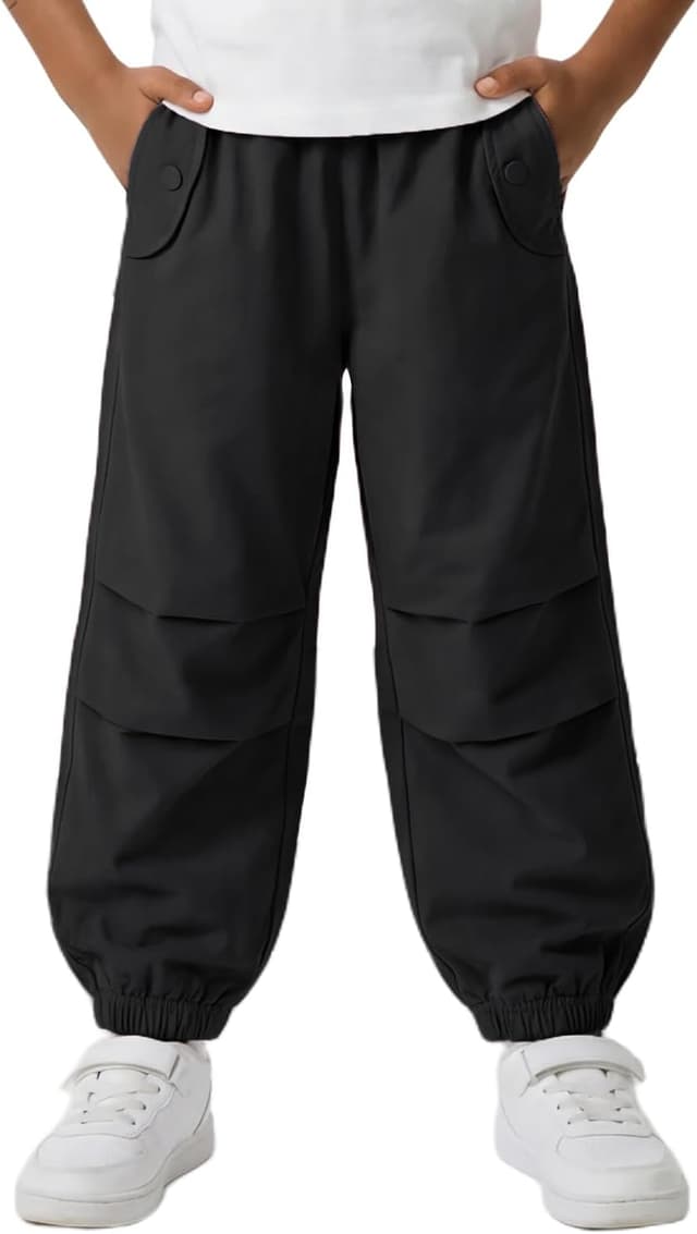 Detalle de JiAmy Boys Cargo Trouser Elasticated Waist Parachute Jogging Trousers (5-14 years)