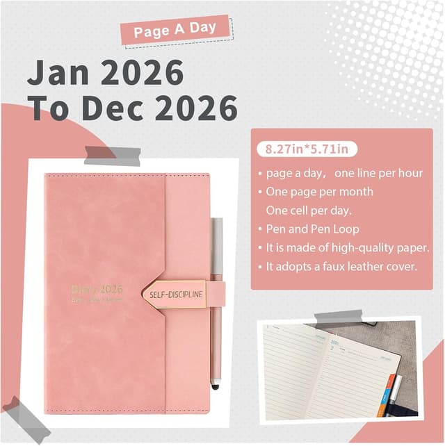 Detalle 2 de Mljtoyo A5 Diary 2026 daily planner
